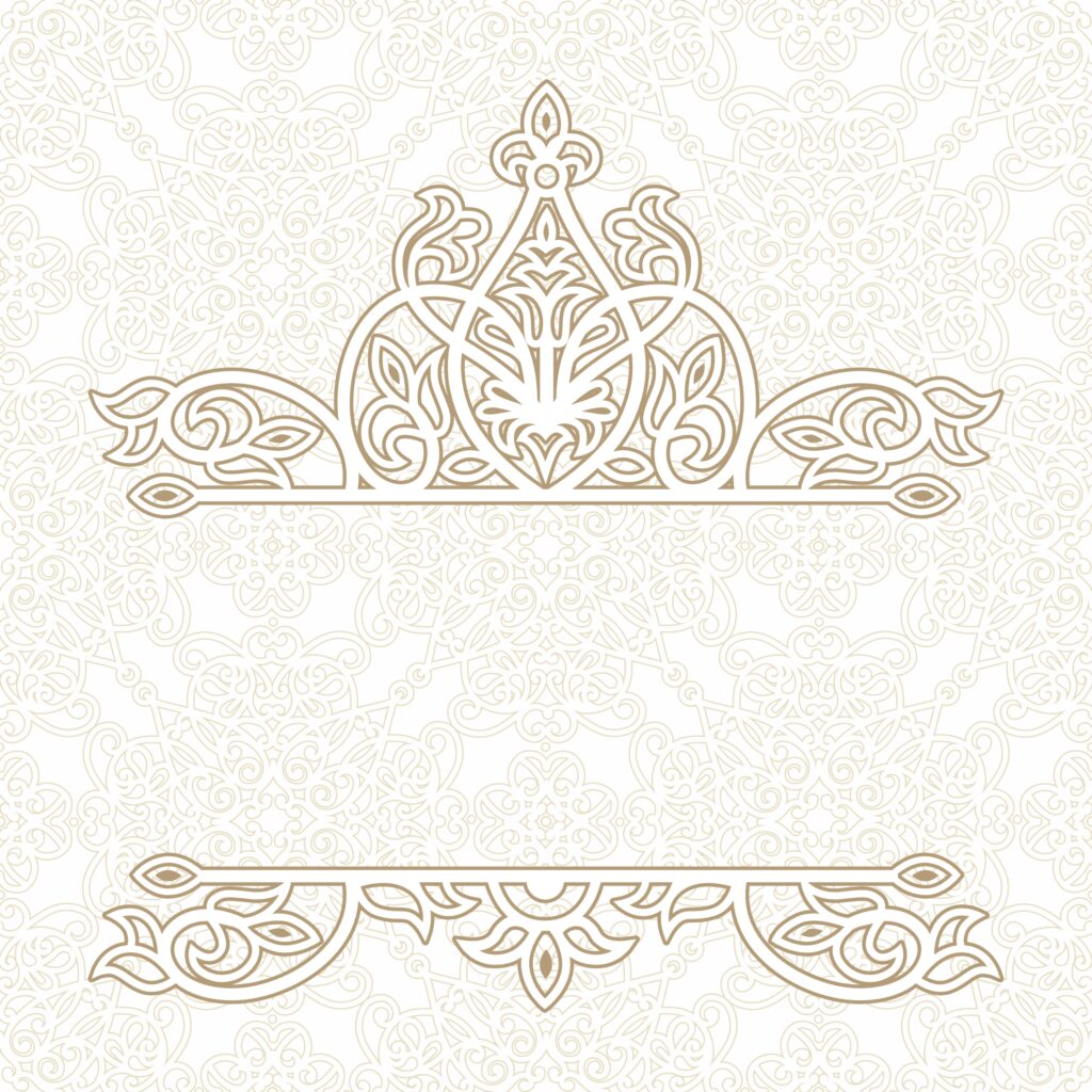 Ornate oriental floral pattern CDR