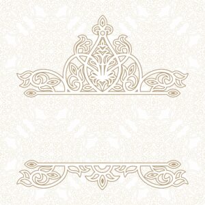 Ornate oriental floral pattern CDR