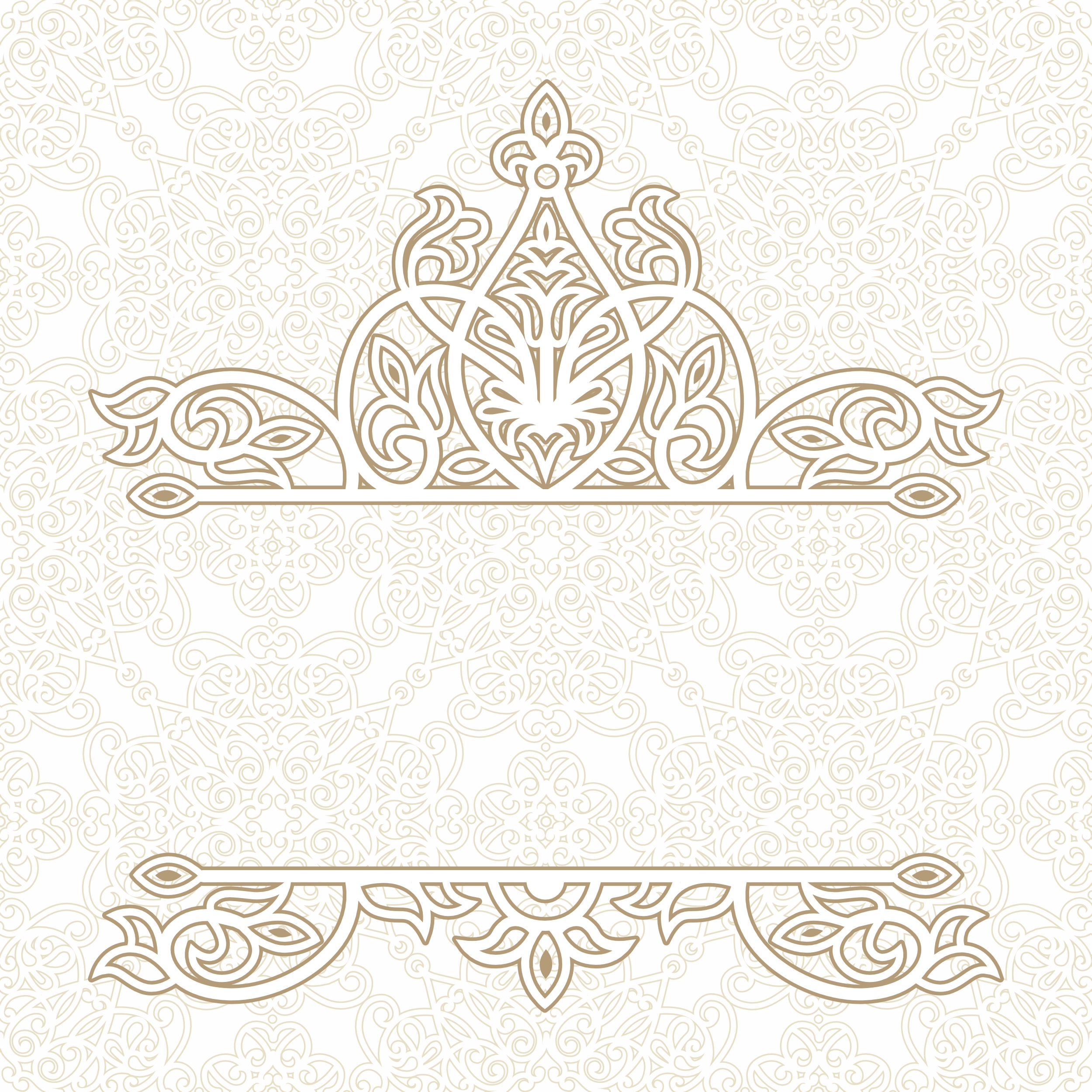 Ornate oriental floral pattern CDR